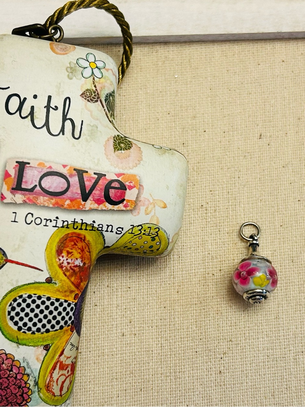 James Avery flowers design finial charm